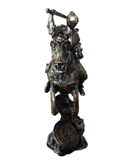Statuetă Cavaler Medieval pe Cal 26cm