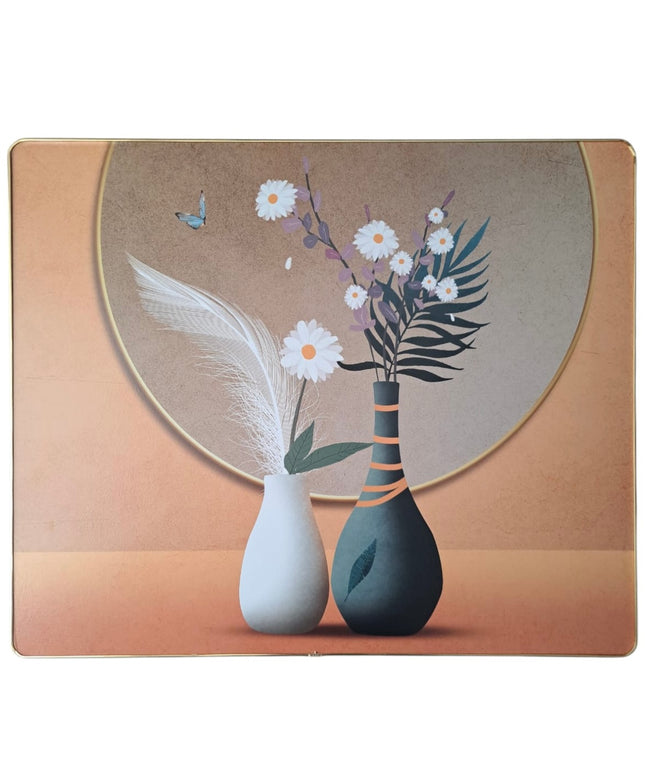 Tablou decorativ floral minimalist cu vaze  58x48cm cod 1148-3