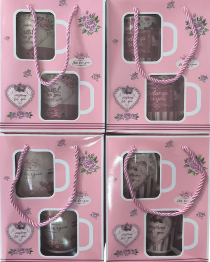 Set cadou 2 căni cu linguriță CH4