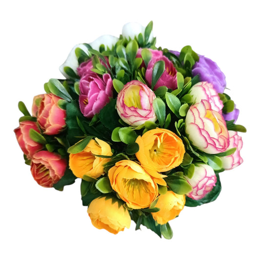 Buchet ornamental Bujori artificiali22cm w013-6