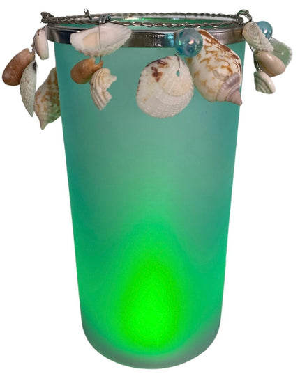 Vază cu lumini și scoici  18cm