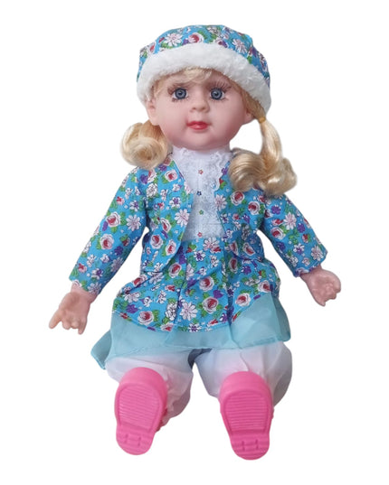 Păpușă Blondă cu Ținută Colorată 50x25cm