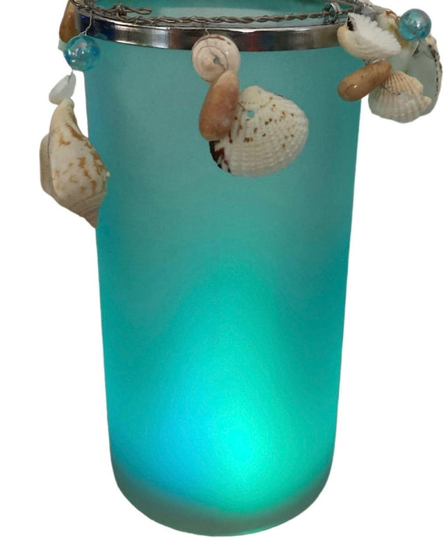 Vază cu lumini și scoici  18cm