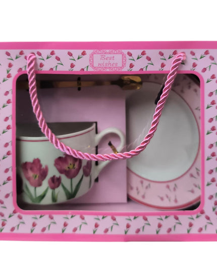 Set cadou ceașcă și farfurie cu linguriță HM171