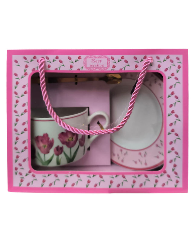 Set cadou ceașcă și farfurie cu linguriță HM171