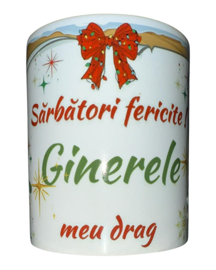 Cană Crăciun cu mesaj pentru Bărbați