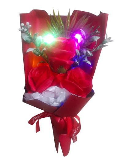 Buchet decorativ Trandafiri cu lumini 804-21