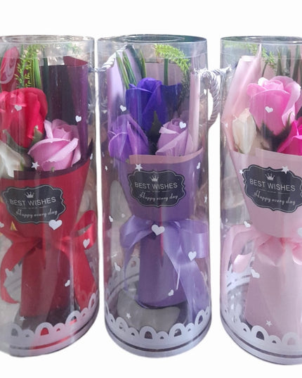 Buchet ornamental de Trandafiri în cutie acetofan 804-9