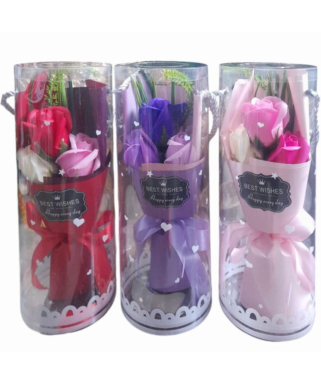 Buchet ornamental de Trandafiri în cutie acetofan 804-9