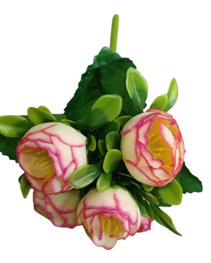 Buchet ornamental Bujori artificiali22cm w013-6