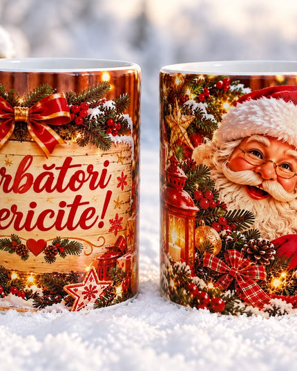 Set 4 Căni “Sărbători fericite!” Crăciun