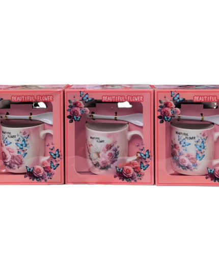 Set cadou cană cu capac și linguriță HK2384