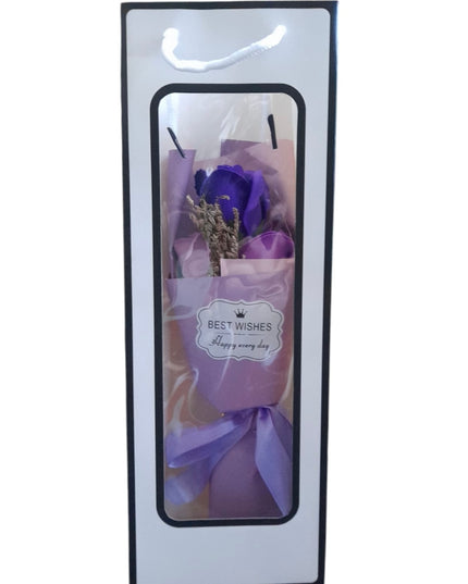 Buchet decorativ în pungă cadou cu lumini 27cm  804-1