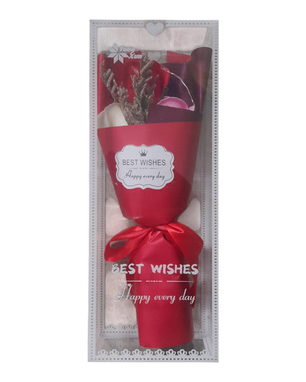 Buchet ornamental Trandafiri cu lumini în cutie cadou 804-15