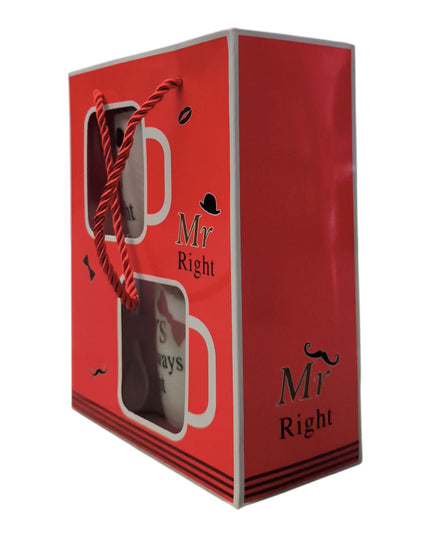 Set 2 căni cu lingurițe Mr & Mrs CH17