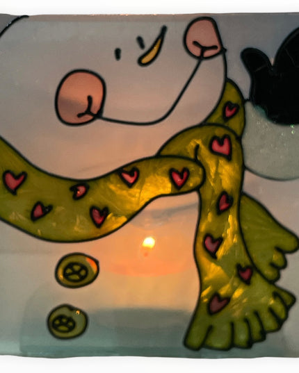 Candelă vitraliu Crăciun 11cm