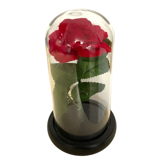 Cupolă sticlă cu trandafir 27cm