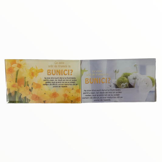 Tablou decorativ din sticlă cu mesaj pentru Bunici