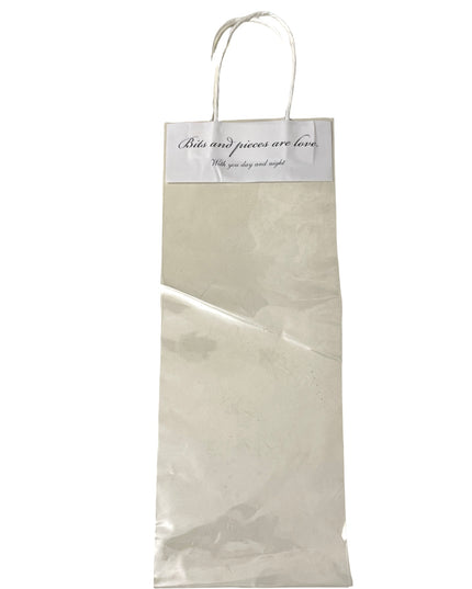 Pungă flori cu mâner Alb 10/set 44x19cm