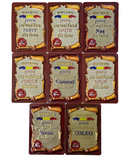 Magnet de frigider Diplomă. 10cm