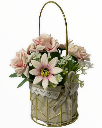 Aranjament coș metal F36. 25cm