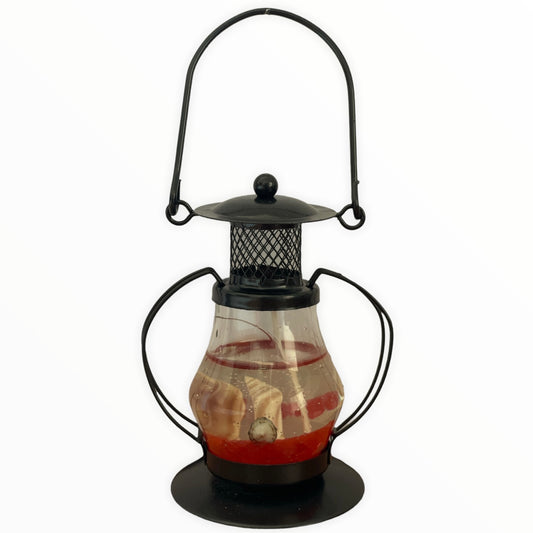 Lumânare decorativă cu gel transparent în felinar mijlociu 16cm