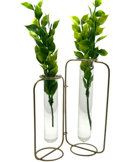 Suport metalic Hidroponic dublu cu eprubete