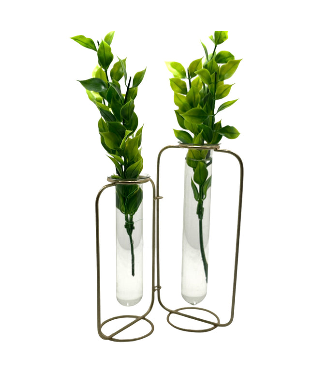 Suport metalic Hidroponic dublu cu eprubete