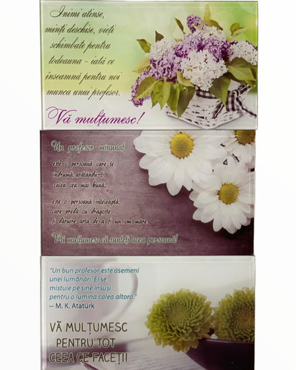 Tablou decorativ din sticlă cu mesaj pentru Profesor