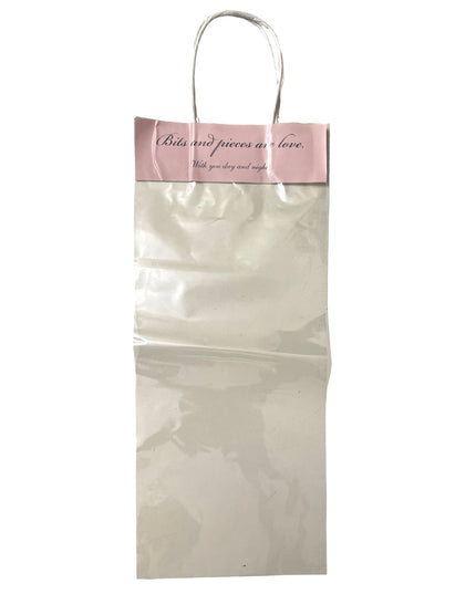 Pungă flori cu mâner Roz 10/set