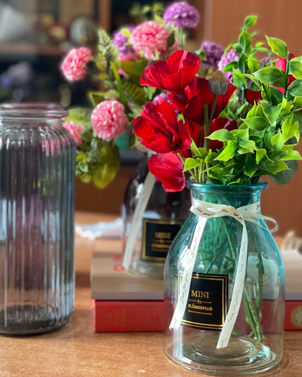 Vază sticlă decor 1024-8. 18cm