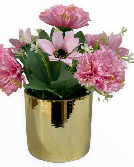 Ghiveci ceramic auriu F32. 20cm