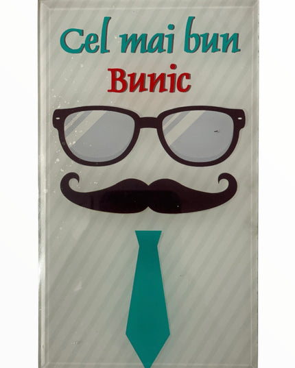 Tablou decorativ din sticlă cu mesaj pentru Bunic