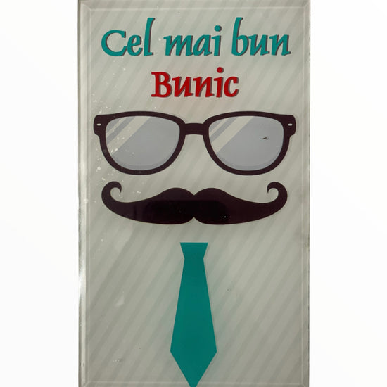 Tablou decorativ din sticlă cu mesaj pentru Bunic