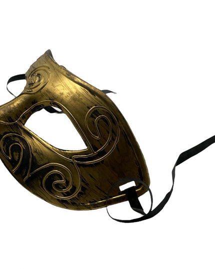 Mască plastic aurie/argintie