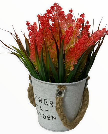 Aranjament ghiveci metal F10 21cm