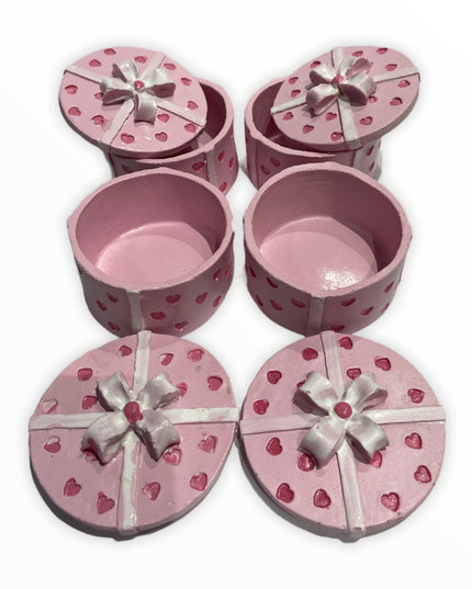 Cutie rășină rotundă 4/set 6cm