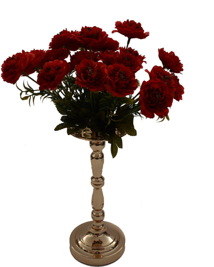 Suport flori metalic Silver 32 cm