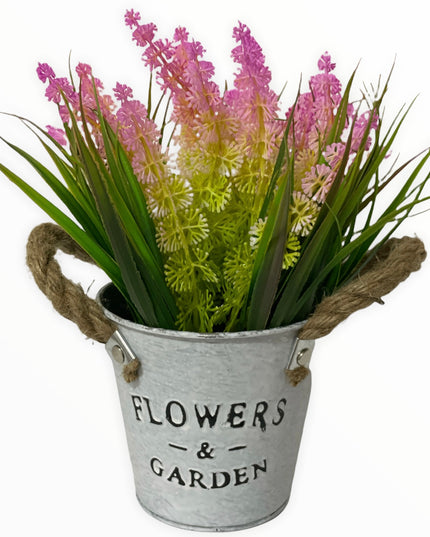 Aranjament ghiveci metal F10 21cm