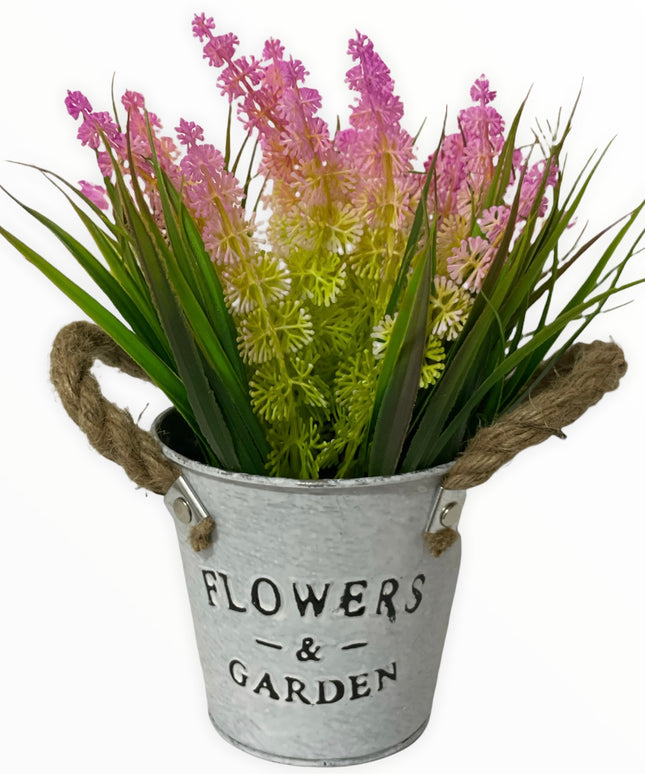 Aranjament ghiveci metal F10 21cm