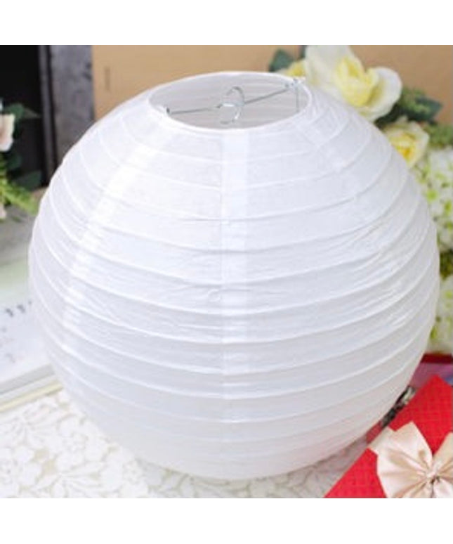 Lampion decorativ 3/set alb 30cm