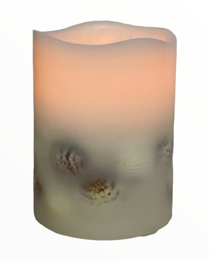 Lumânare Scoici decorativă cu baterii 10cm