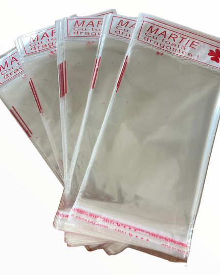 Pungi cu clapetă adezivă Martie lungime 14-30cm. 100/set