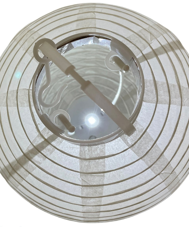 Lampion decorativ alb 3/set cu lumini 20cm