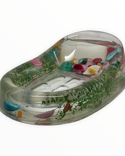 Savonieră plastic cu scoici 15 cm