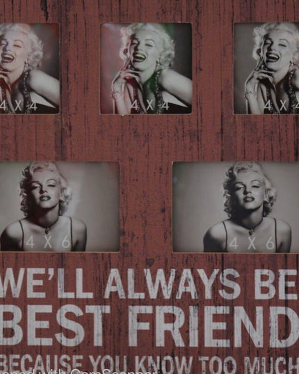 Tablou Ramă foto 5 poze BEST FRIEND 40cm