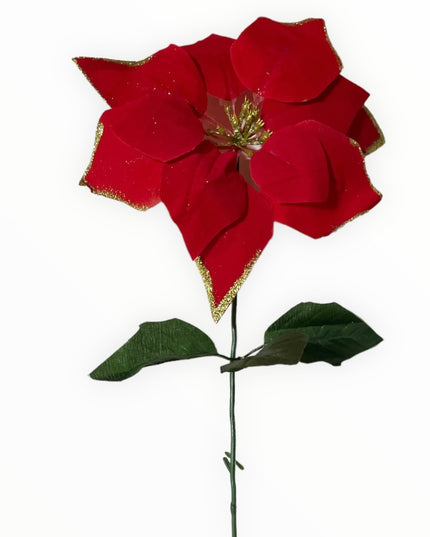 Floare Crăciun sclipici 56cm