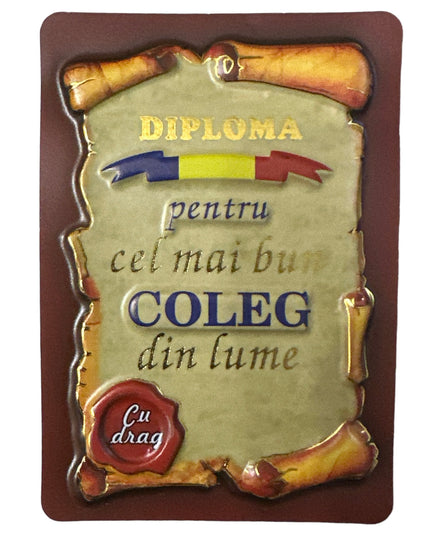 Magnet de frigider Diplomă. 10cm