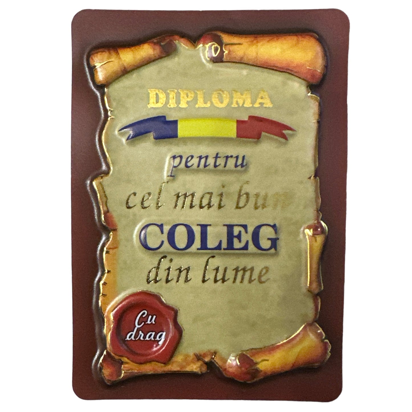 Magnet de frigider Diplomă. 10cm