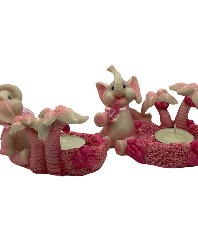 Elefanți suport lumânare 2/set